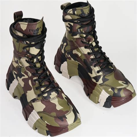 prada boots camouflage|prada boots with fur.